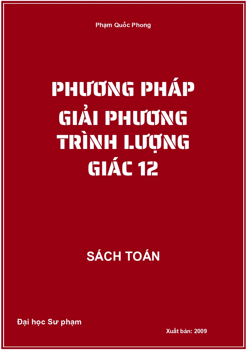 Phương pháp giải Phương trình lượng giác 12