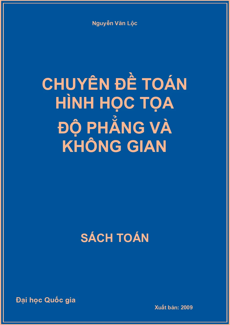 Chuyên đề toán hình học Tọa độ phẳng và Không gian