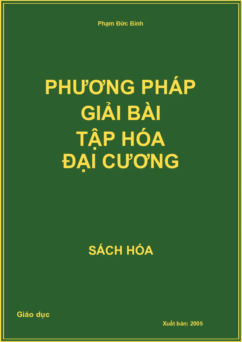 Phương pháp giải bài tập Hóa đại cương