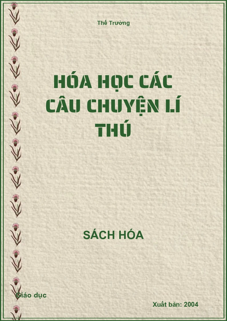 Hóa học các câu chuyện lí thú