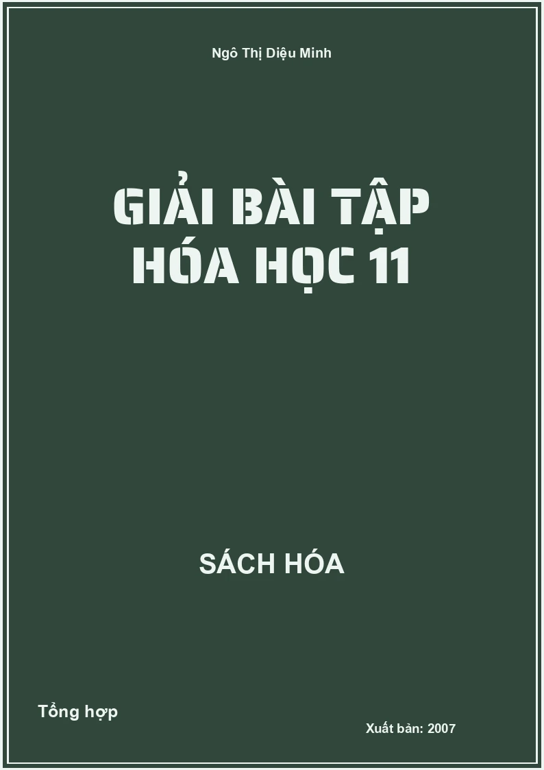 Giải bài tập Hóa học 11
