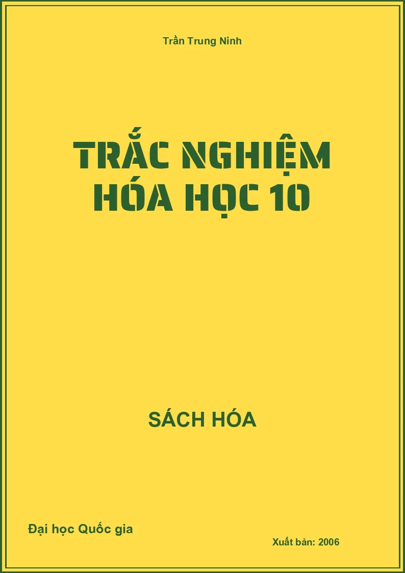 Trắc nghiệm Hóa học 10
