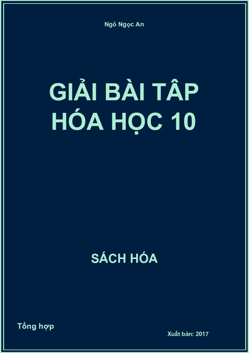 Giải bài tập Hóa học 10