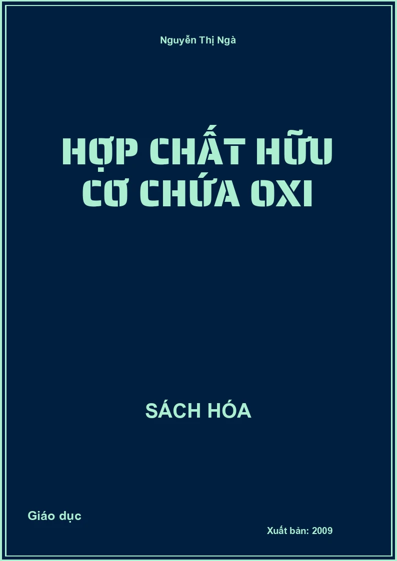 Hợp chất hữu cơ chứa oxi
