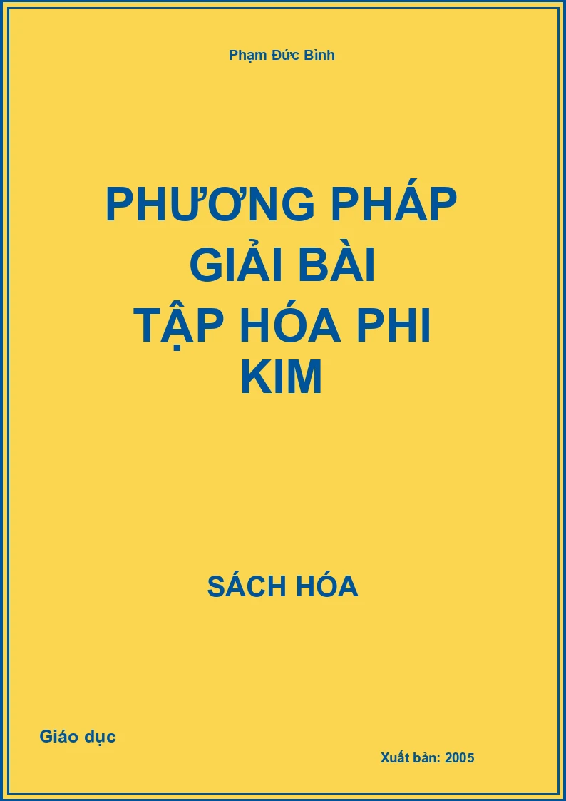 Phương pháp giải bài tập Hóa phi kim