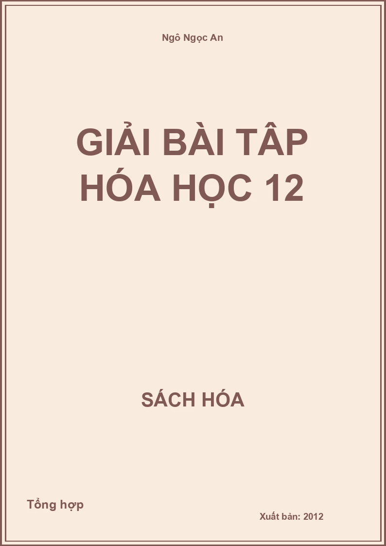 Giải bài tập Hóa học 12