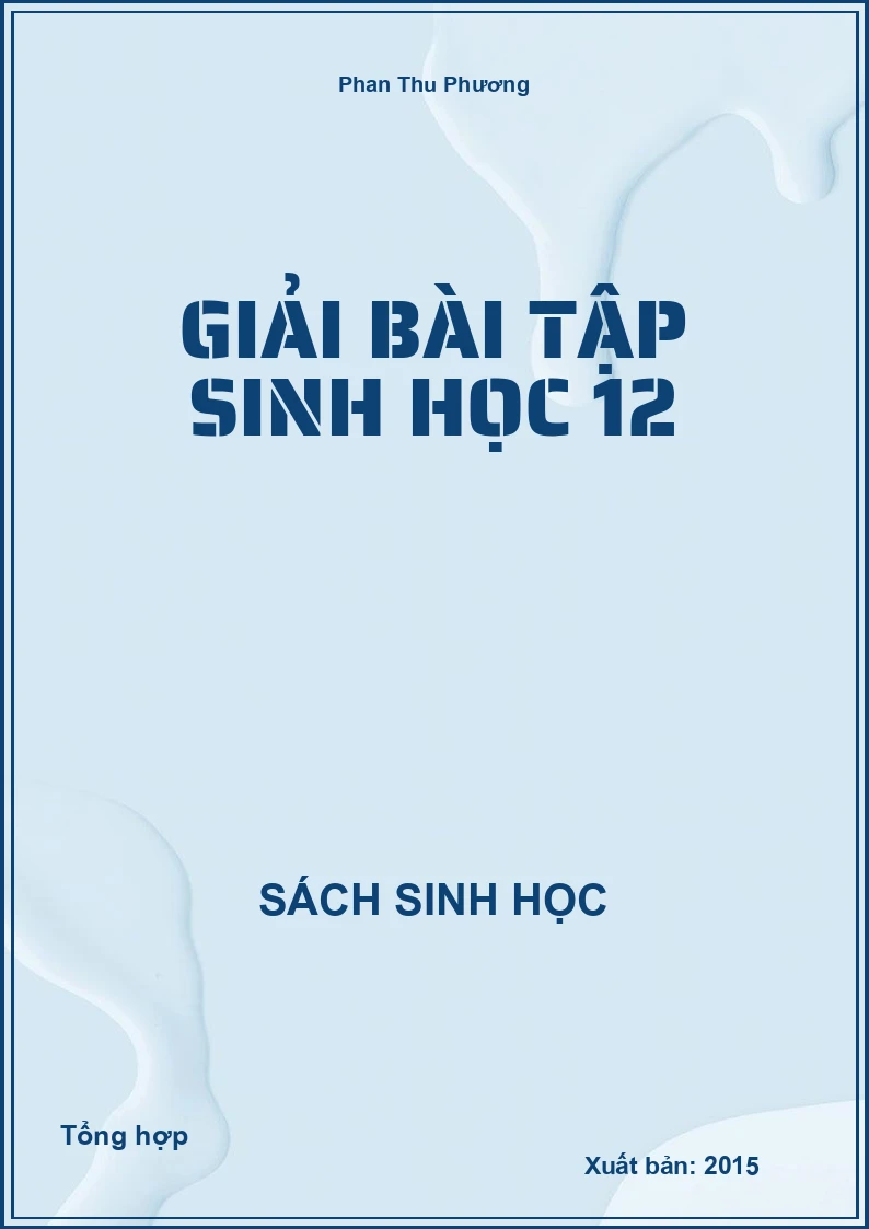 Giải bài tập Sinh học 12
