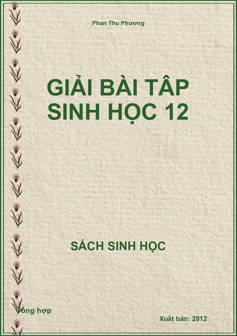 Giải bài tập sinh học 12