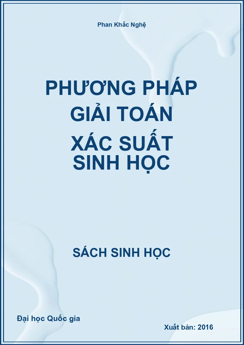 Phương pháp giải toán xác suất Sinh học