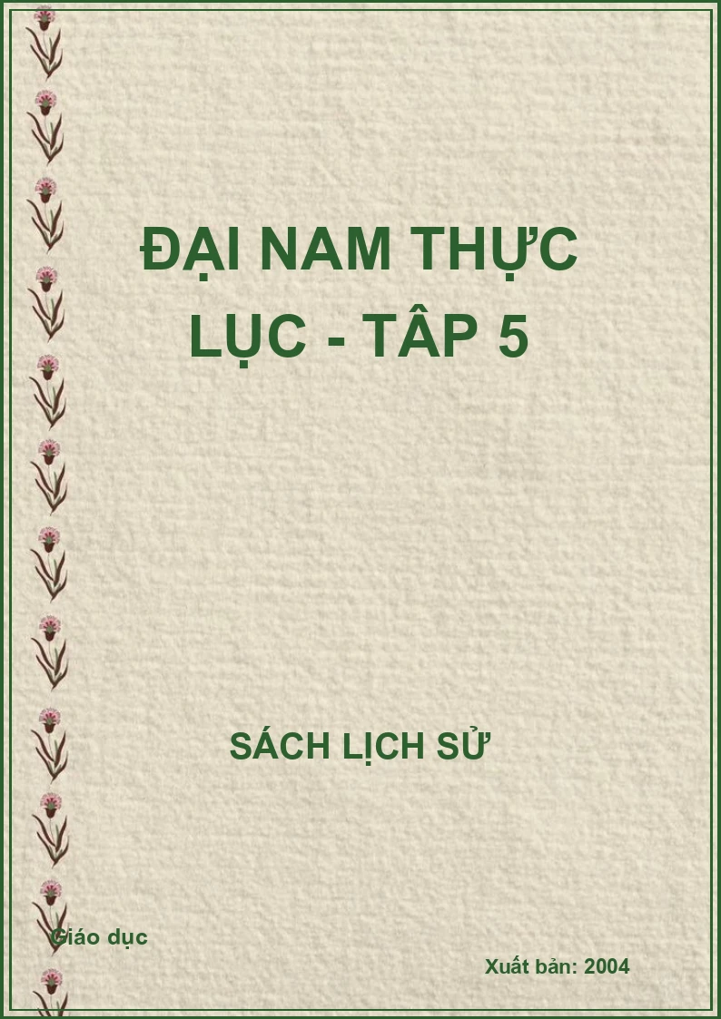 Đại Nam thực lục - Tập 5