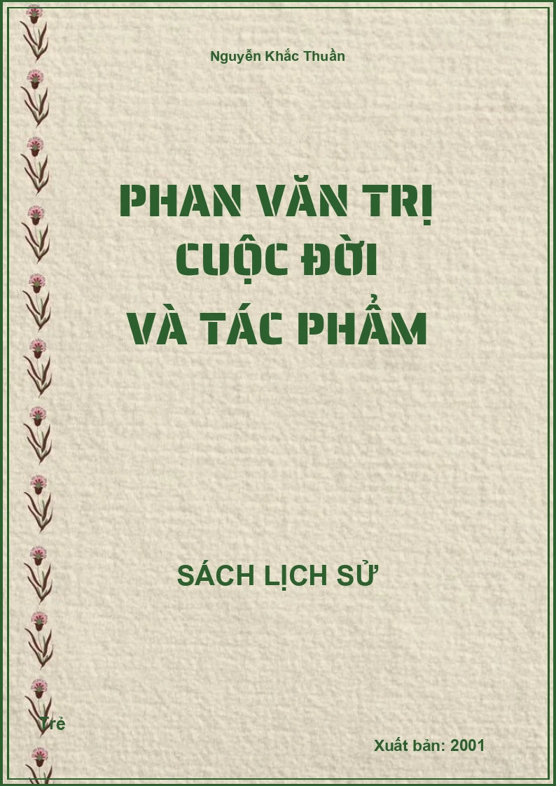 Phan Văn Trị cuộc đời và tác phẩm