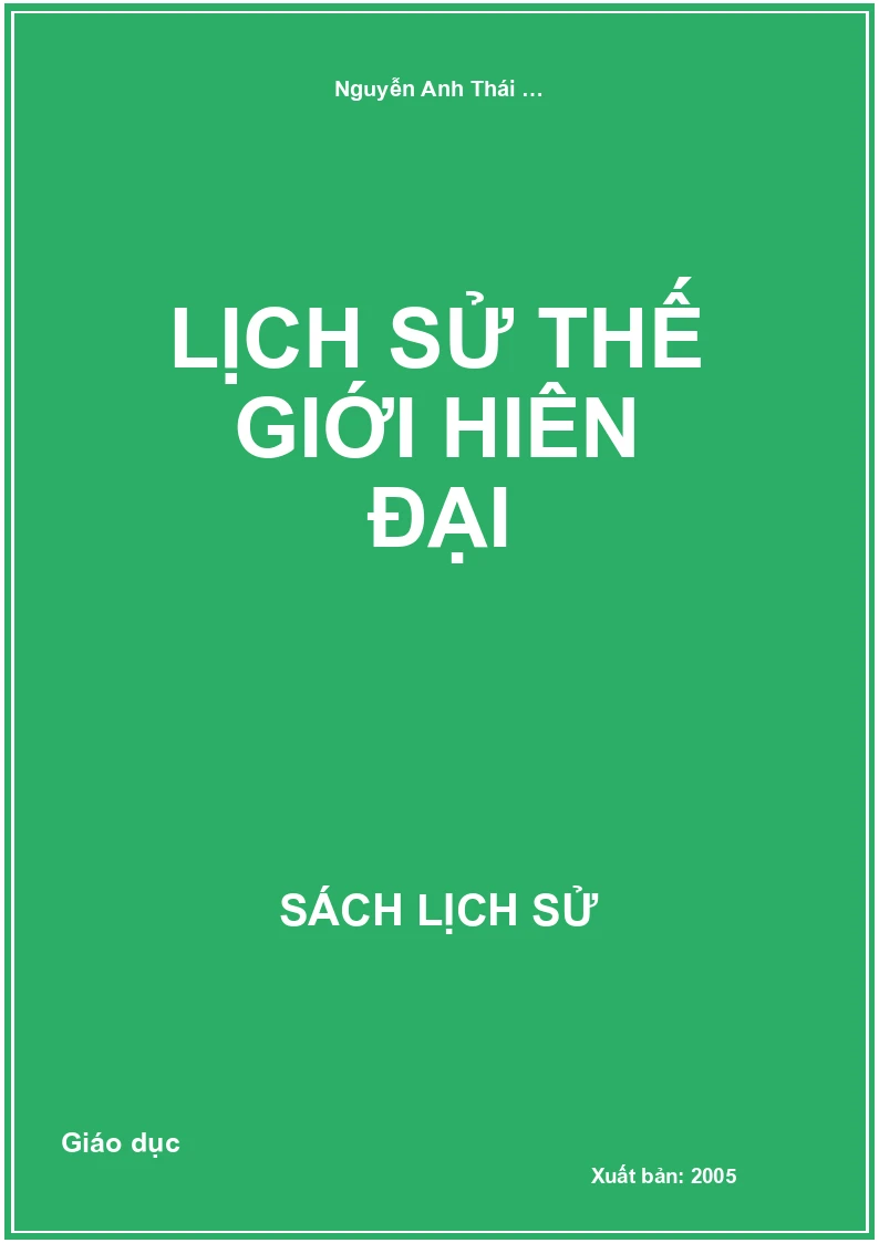 Lịch sử thế giới hiện đại