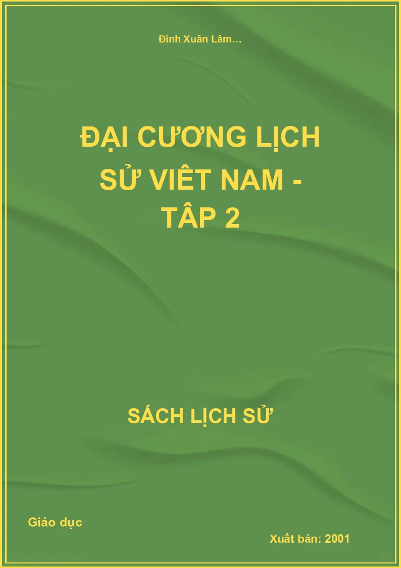 Đại cương lịch sử Việt Nam - Tập 2