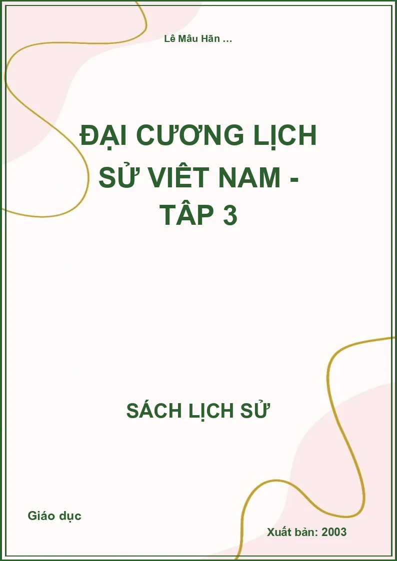 Đại cương lịch sử Việt Nam - Tập 3