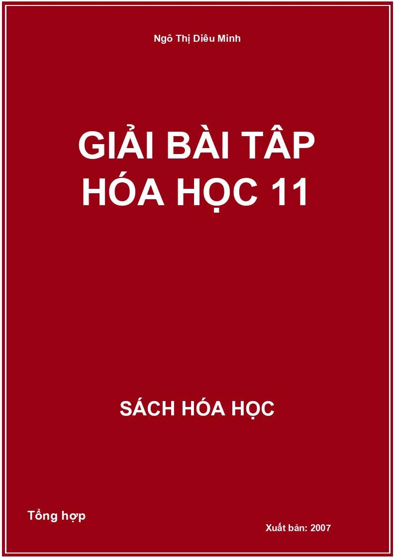 Giải bài tập Hóa học 11