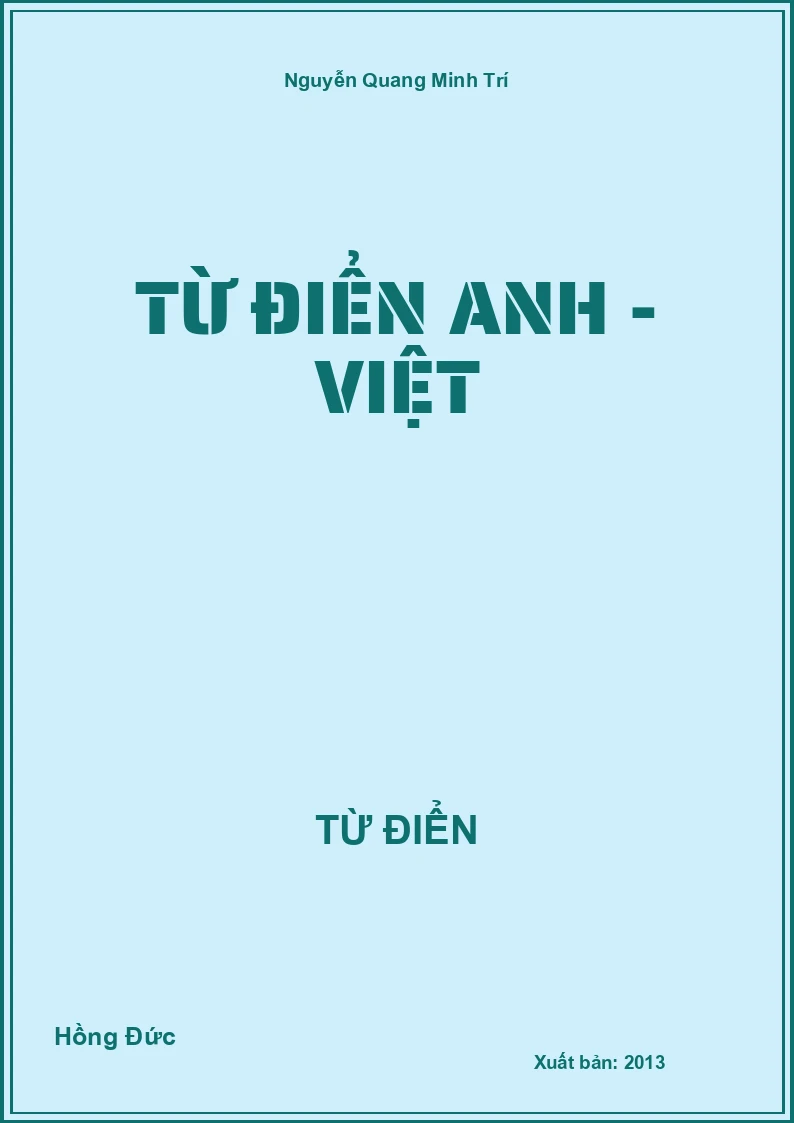 Từ điển Anh - Việt