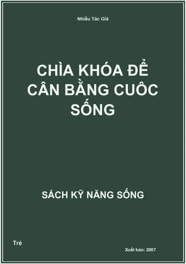 Chìa khóa để cân bằng cuộc sống
