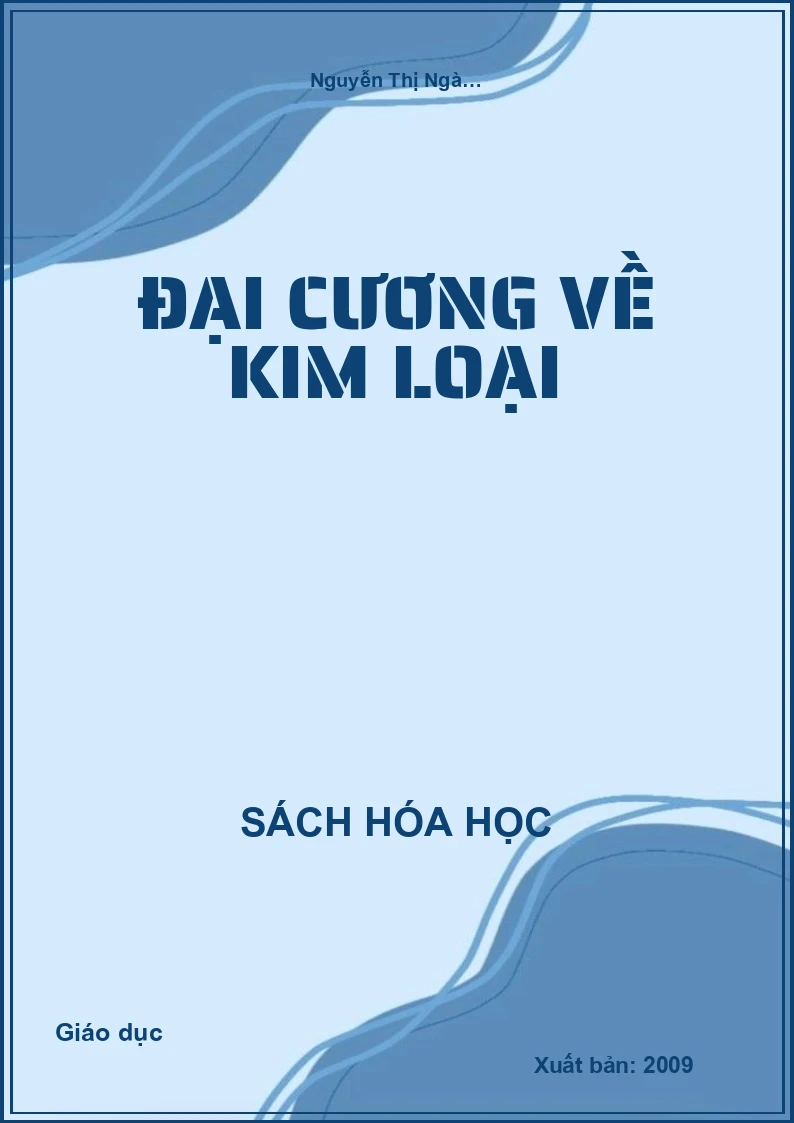 Đại cương về kim loại