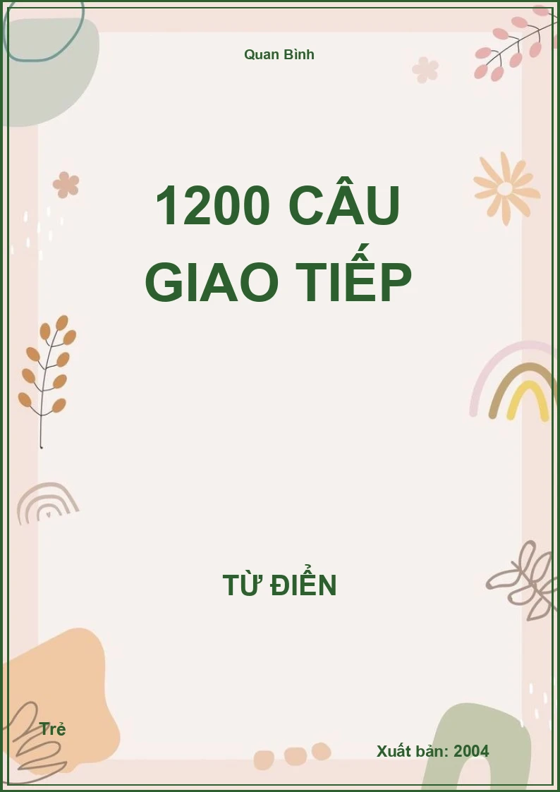 1200 Câu giao tiếp