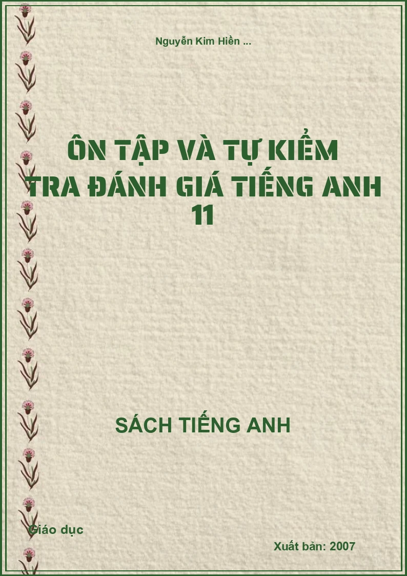 Ôn tập và tự kiểm tra đánh giá Tiếng Anh 11