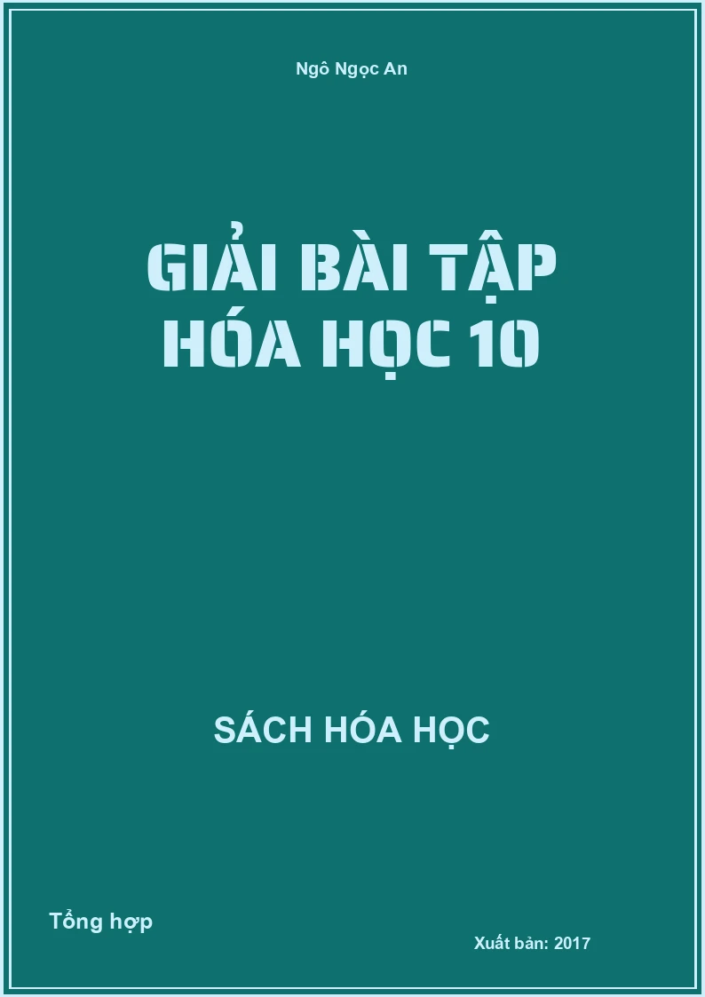 Giải bài tập Hóa học 10