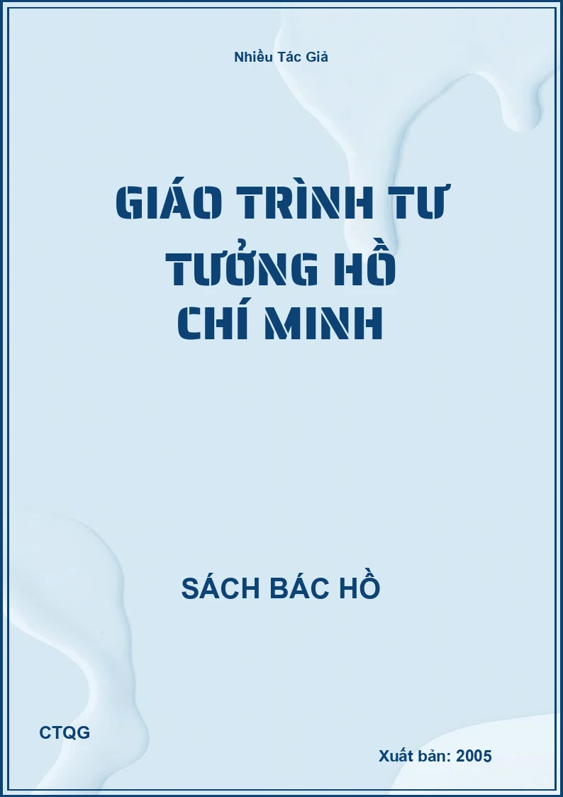Giáo trình tư tưởng Hồ Chí Minh