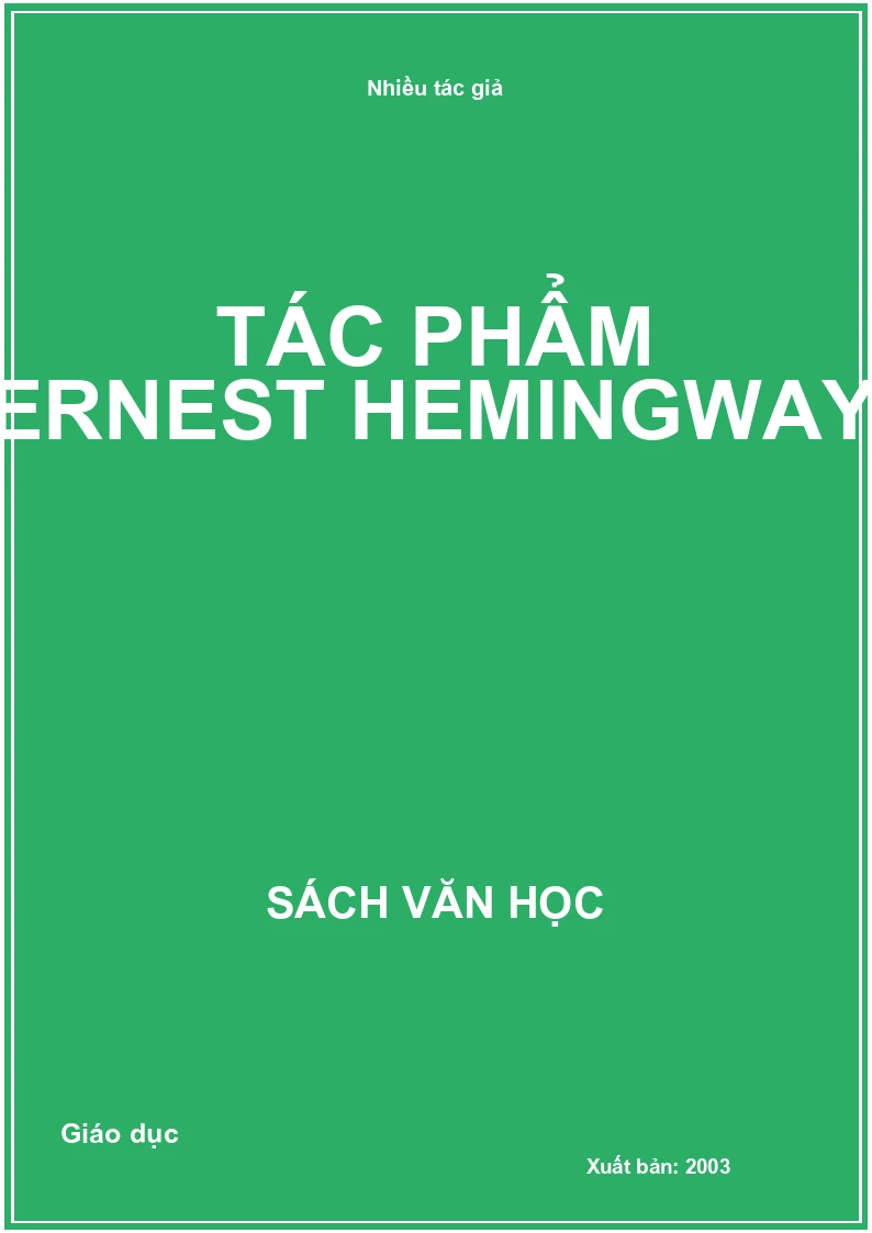 Tác phẩm Ernest Hemingway