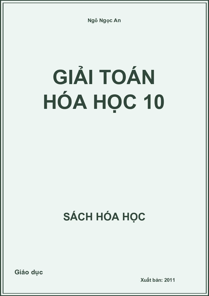 Giải toán Hóa học 10