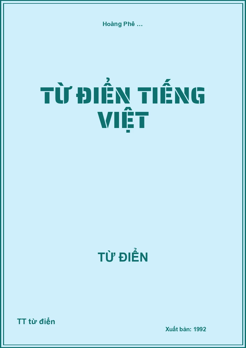 Từ điển Tiếng Việt