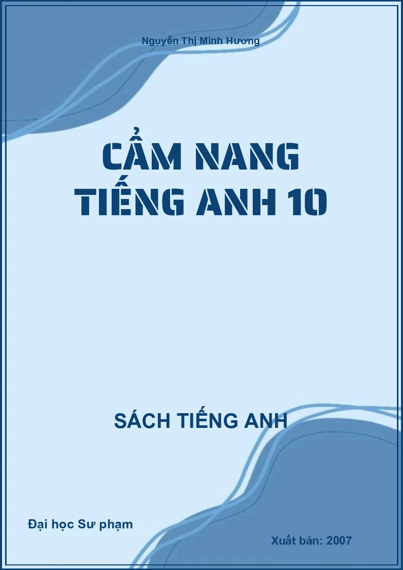 Cẩm nang tiếng Anh 10