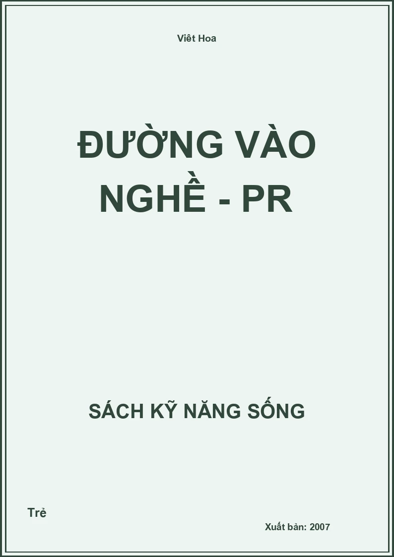 Đường vào nghề - PR