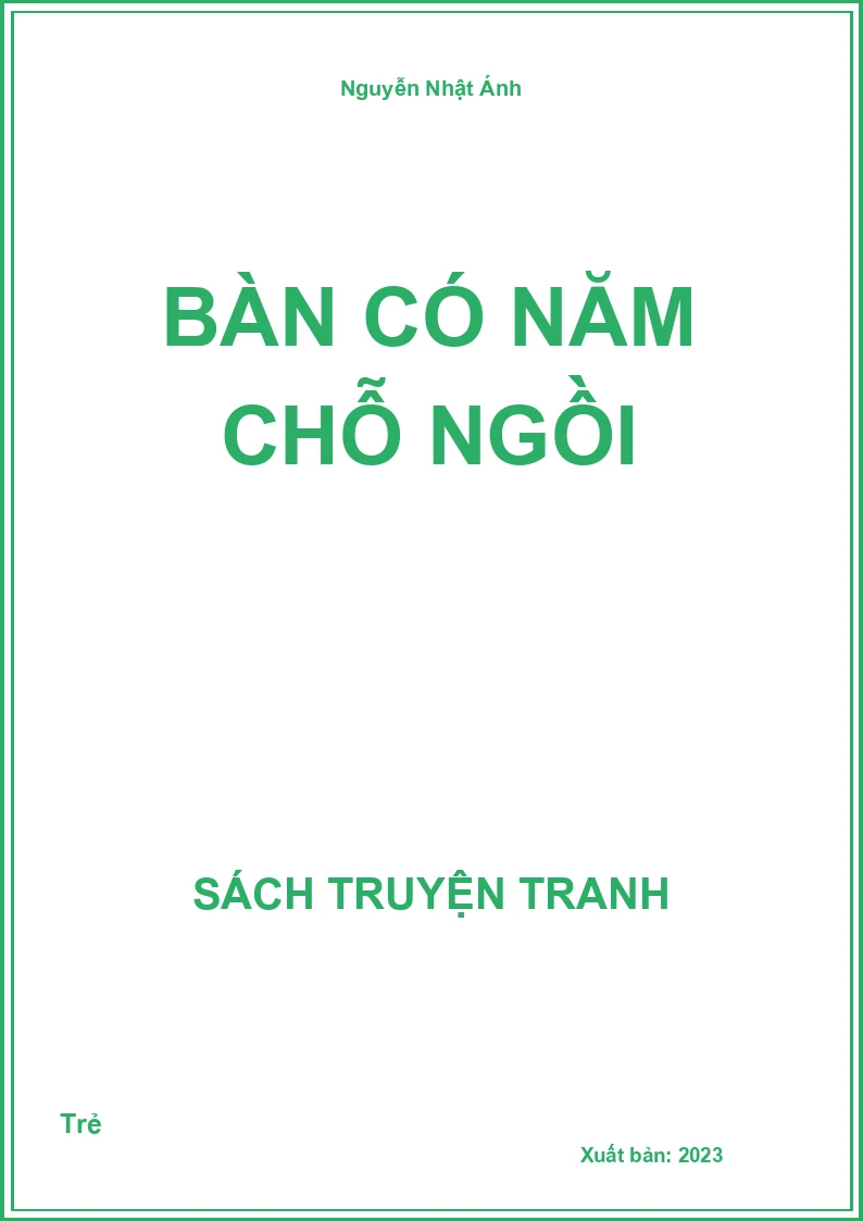 Bàn có năm chỗ ngồi