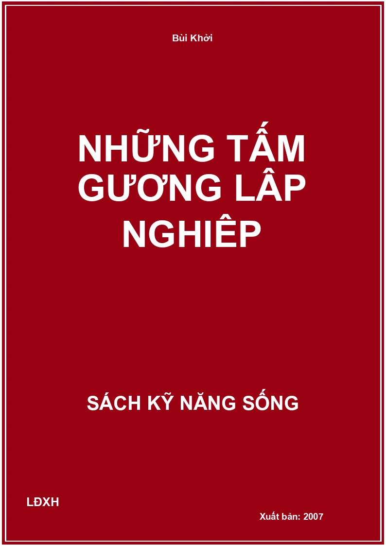Những tấm gương lập nghiệp