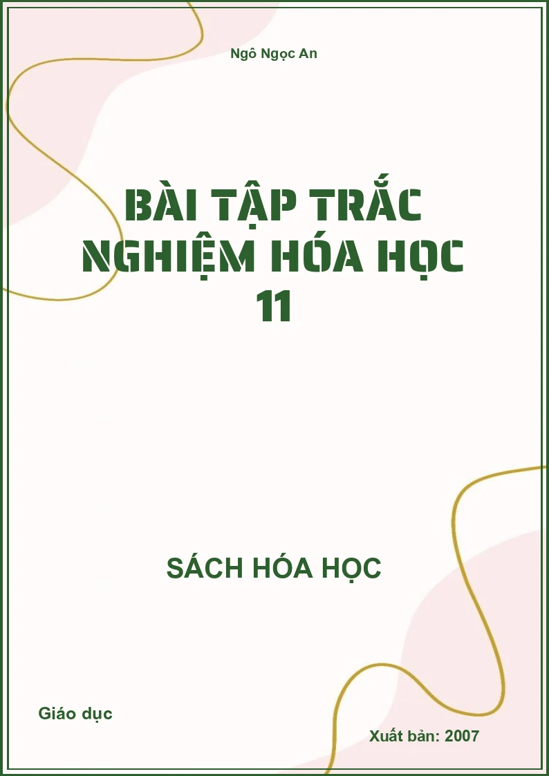 Bài tập trắc nghiệm Hóa học 11