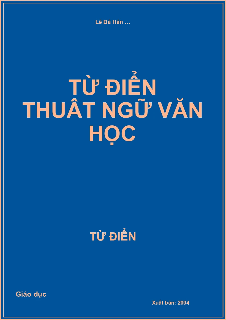 Từ điển thuật ngữ văn học