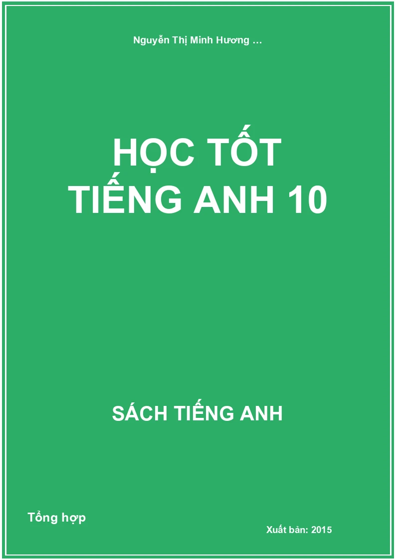 Học tốt Tiếng Anh 10