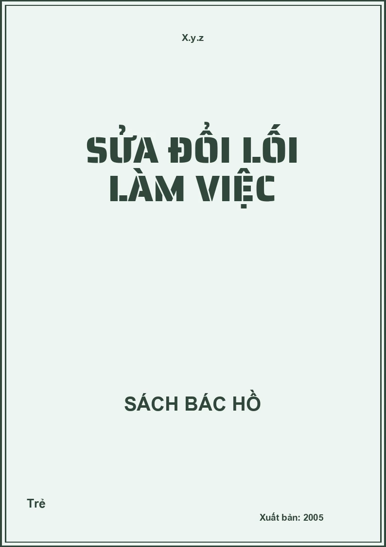 Sửa đổi lối làm việc