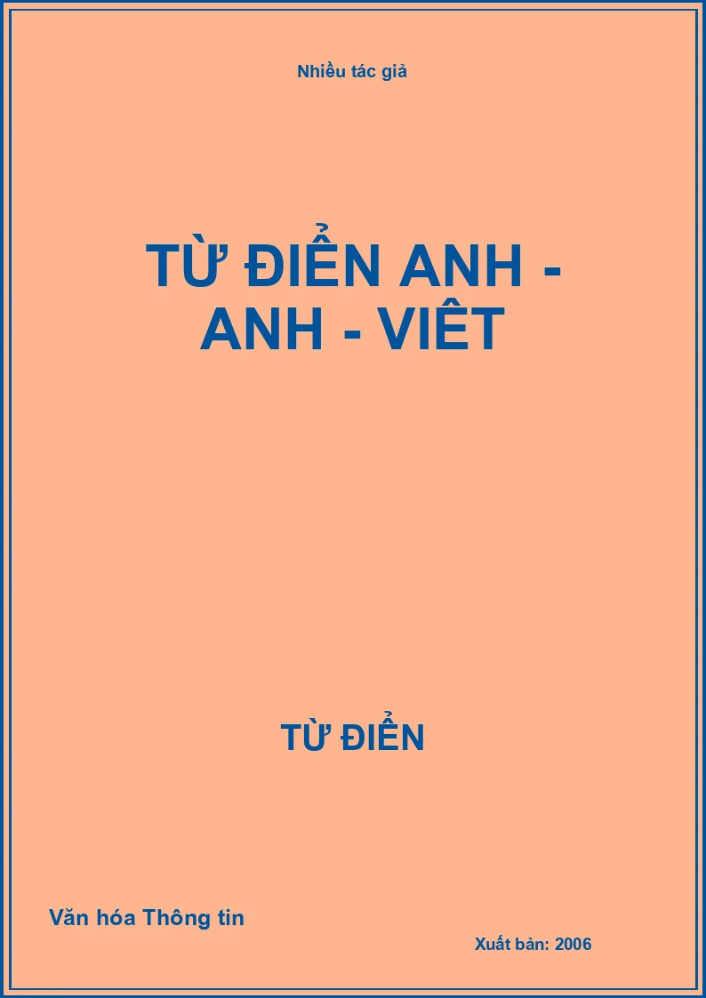 Từ điển Anh - Anh - Việt