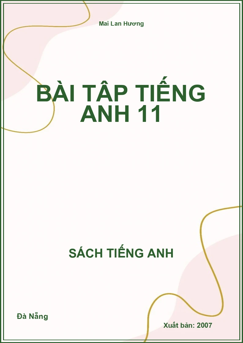 Bài tập Tiếng Anh 11