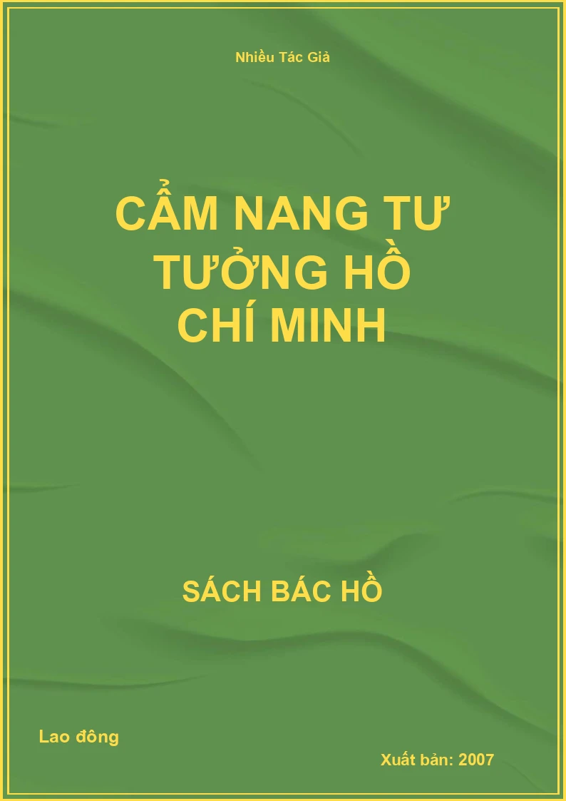 Cẩm nang tư tưởng Hồ Chí Minh