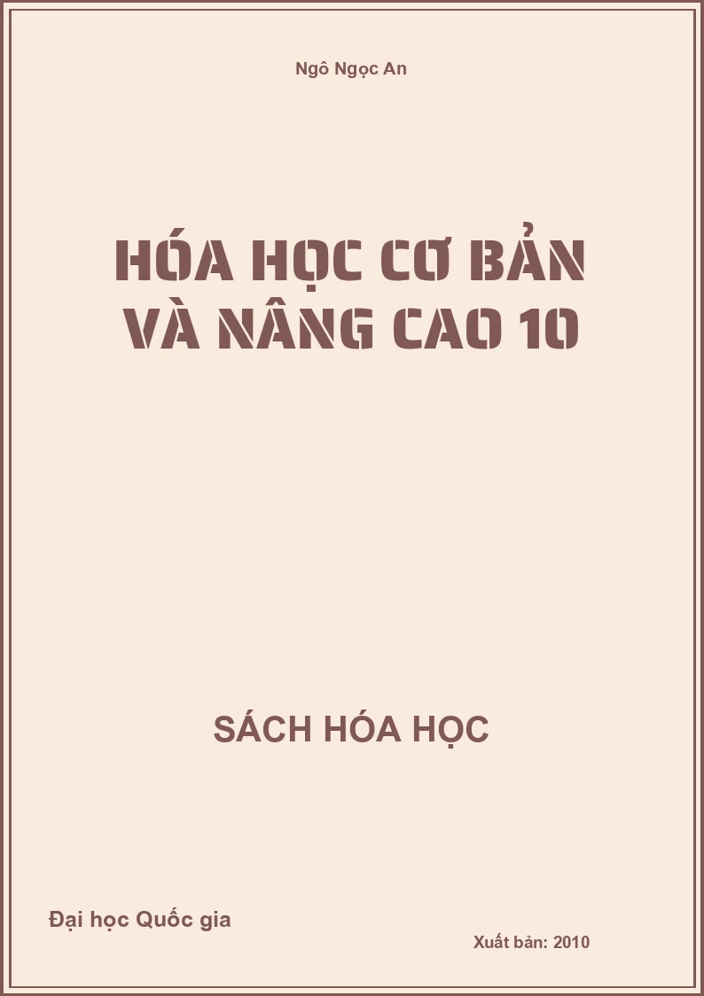 Hóa học cơ bản và nâng cao 10