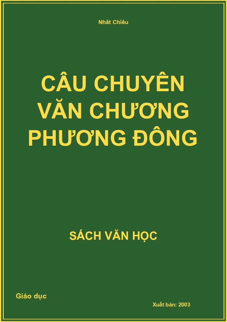 Câu chuyện văn chương Phương Đông