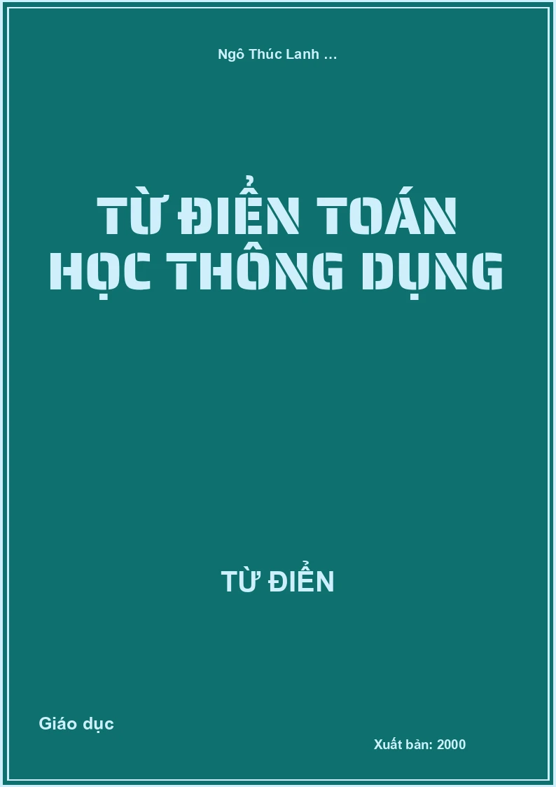 Từ điển Toán học thông dụng