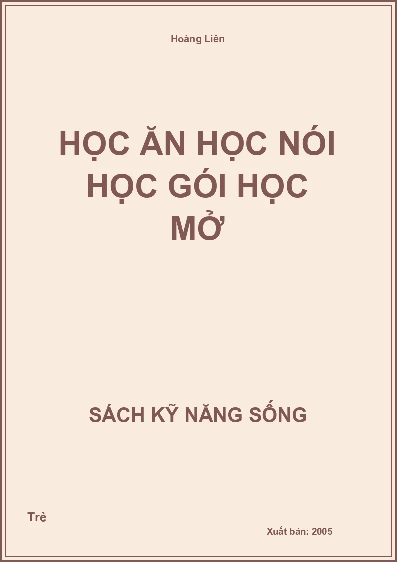 Học ăn học nói học gói học mở