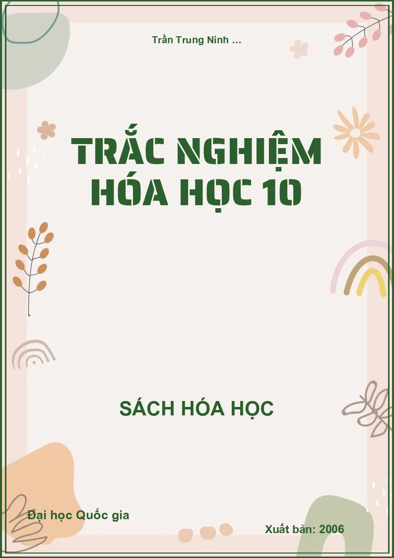 Trắc nghiệm Hóa học 10