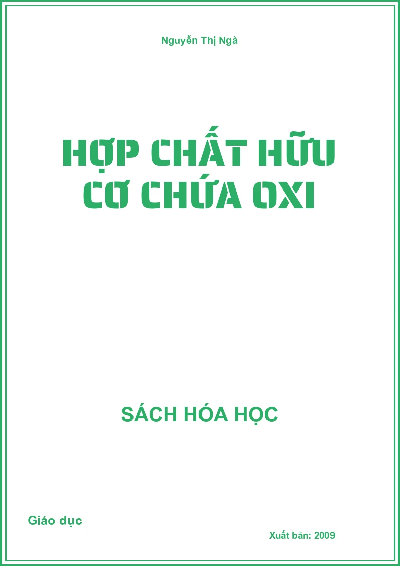 Hợp chất hữu cơ chứa oxi