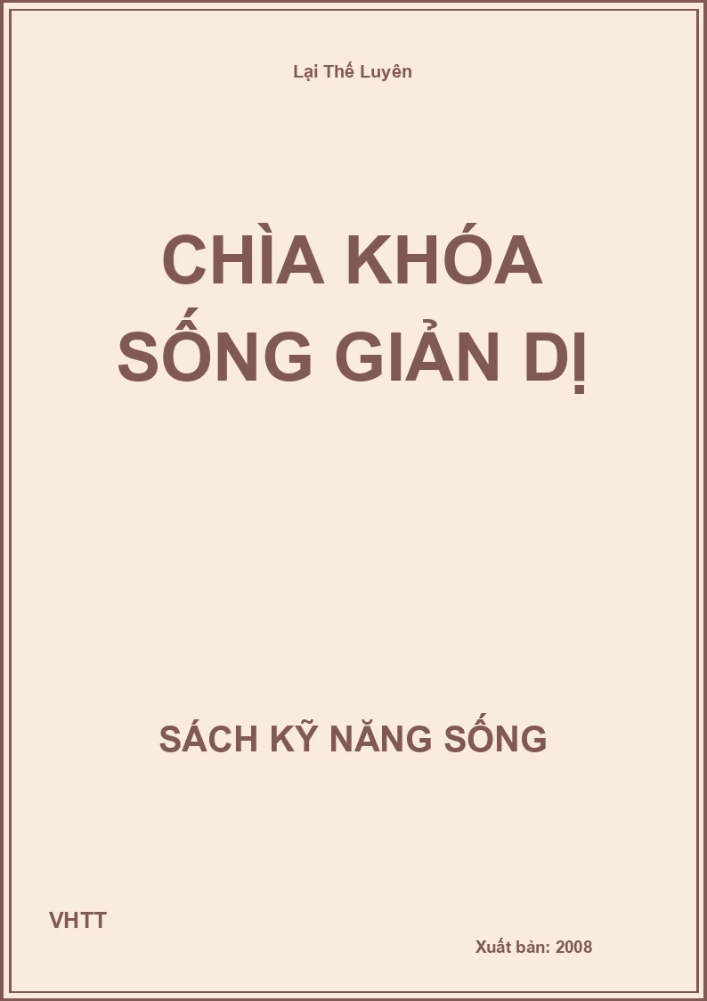 Chìa khóa sống giản dị