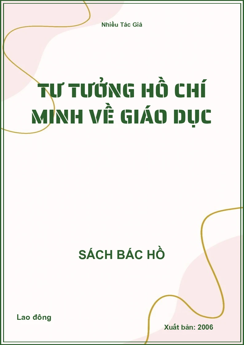 Tư tưởng Hồ Chí Minh về giáo dục