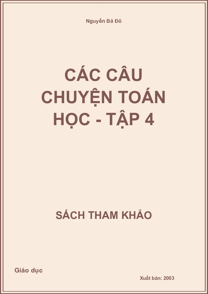 Các câu chuyện Toán học - Tập 4