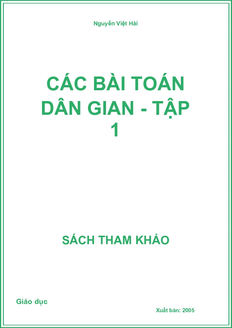 Các bài toán dân gian - Tập 1